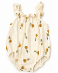 Ivy Flutter Sleeve Bubble Romper - Buttercup Bloom - 4