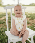 Ivy Flutter Sleeve Bubble Romper - Buttercup Bloom - 2