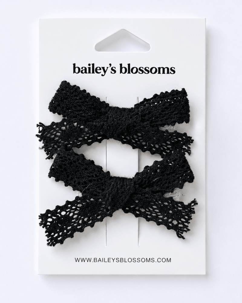 Lace Piggie Sets - Black - 1