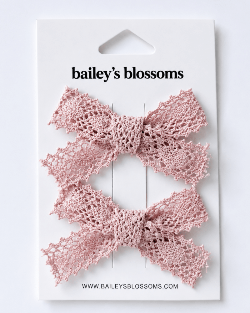 Lace Piggie Sets - Dusty Pink - 1
