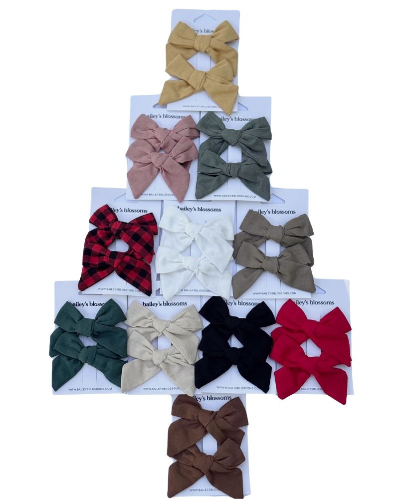 Linen Cotton Piggie Sets - Red - 2