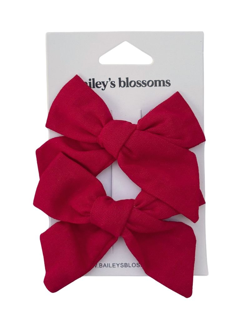 Linen Cotton Piggie Sets - Red - 1
