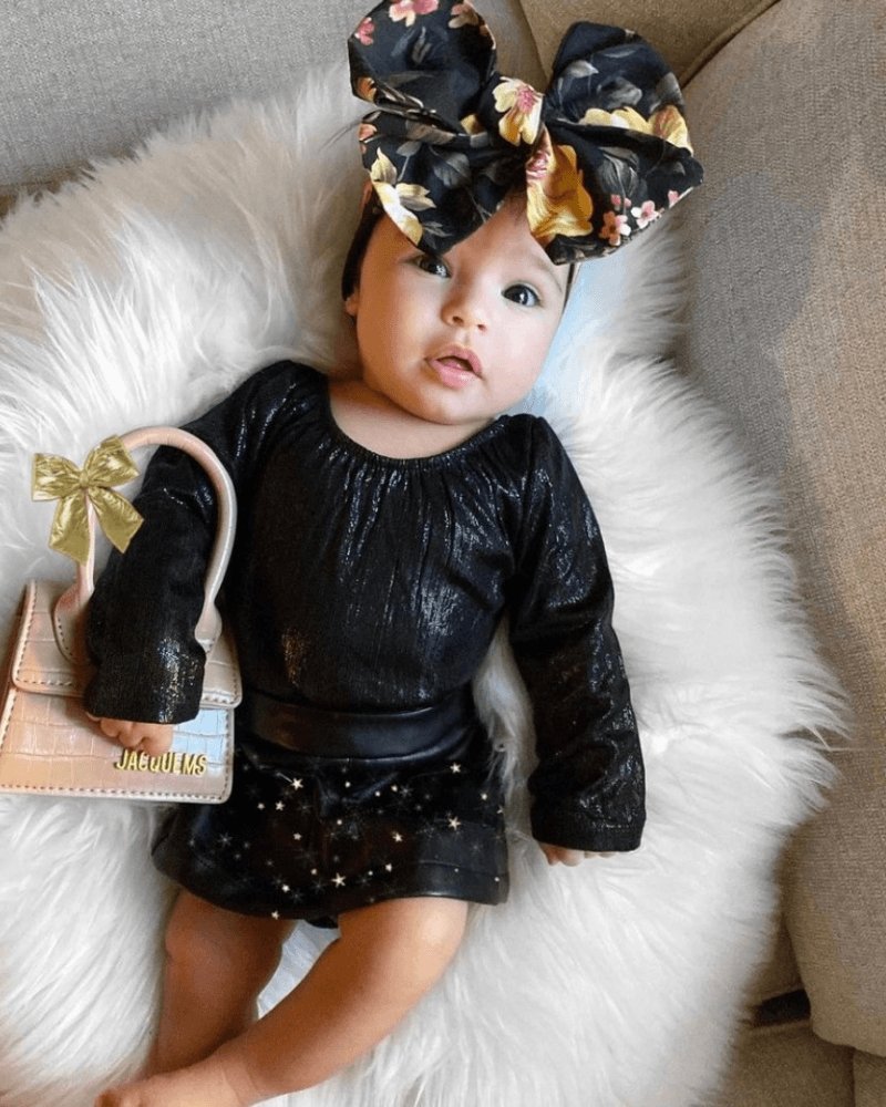 Livee Long Sleeve Leotard - Time-to-Shine Onyx - 9