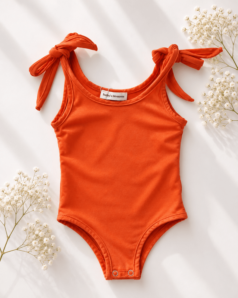 Madden Tie Shoulder Tank Top & Leotard - Soft Terracotta - 1