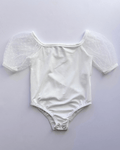 Maisie Puff Shoulder Leotard - White - 5