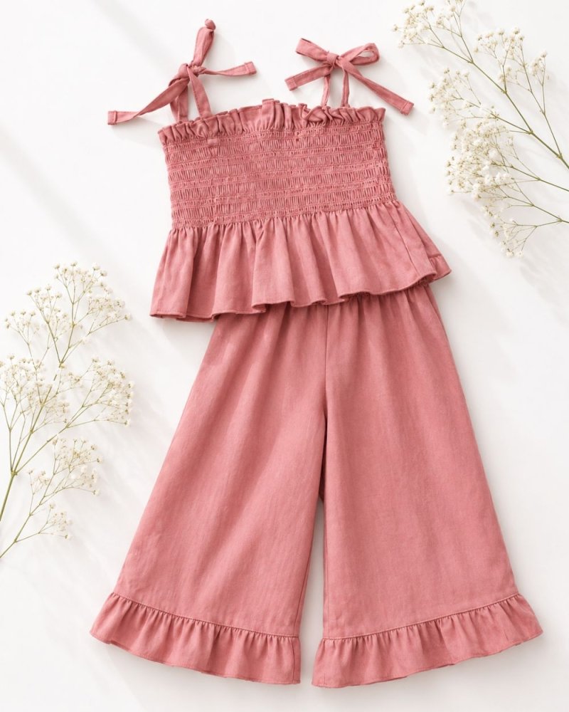 Maisie Smocked Two-Piece Set - Pressed Peony - 4