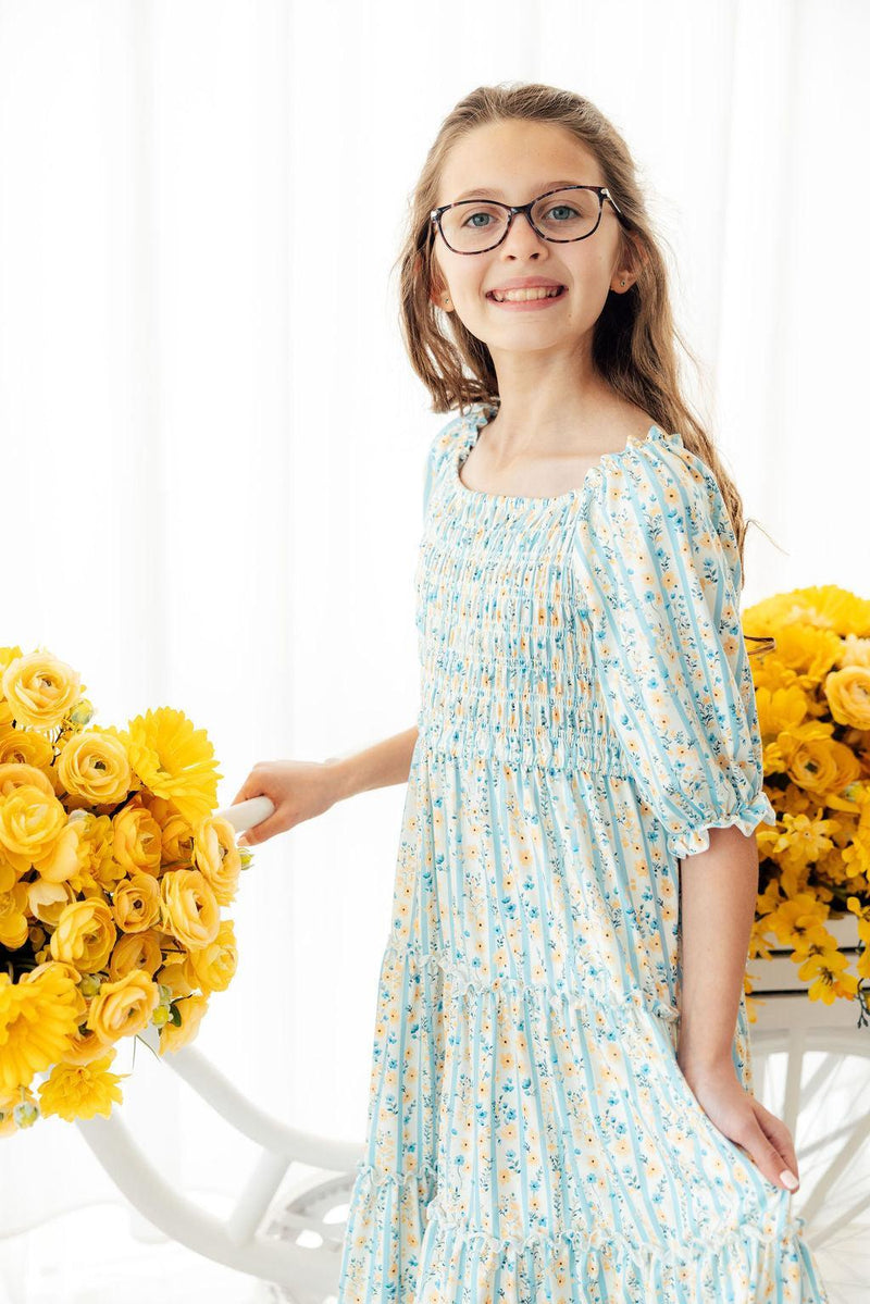 Buttercup Blooms Smocked Ruffle Dress - 5