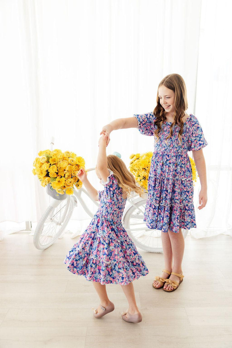 Pretty Darling Smocked Ruffle Dress - 1