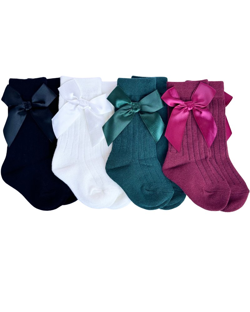 Martha Bow Front Midi Socks - 1