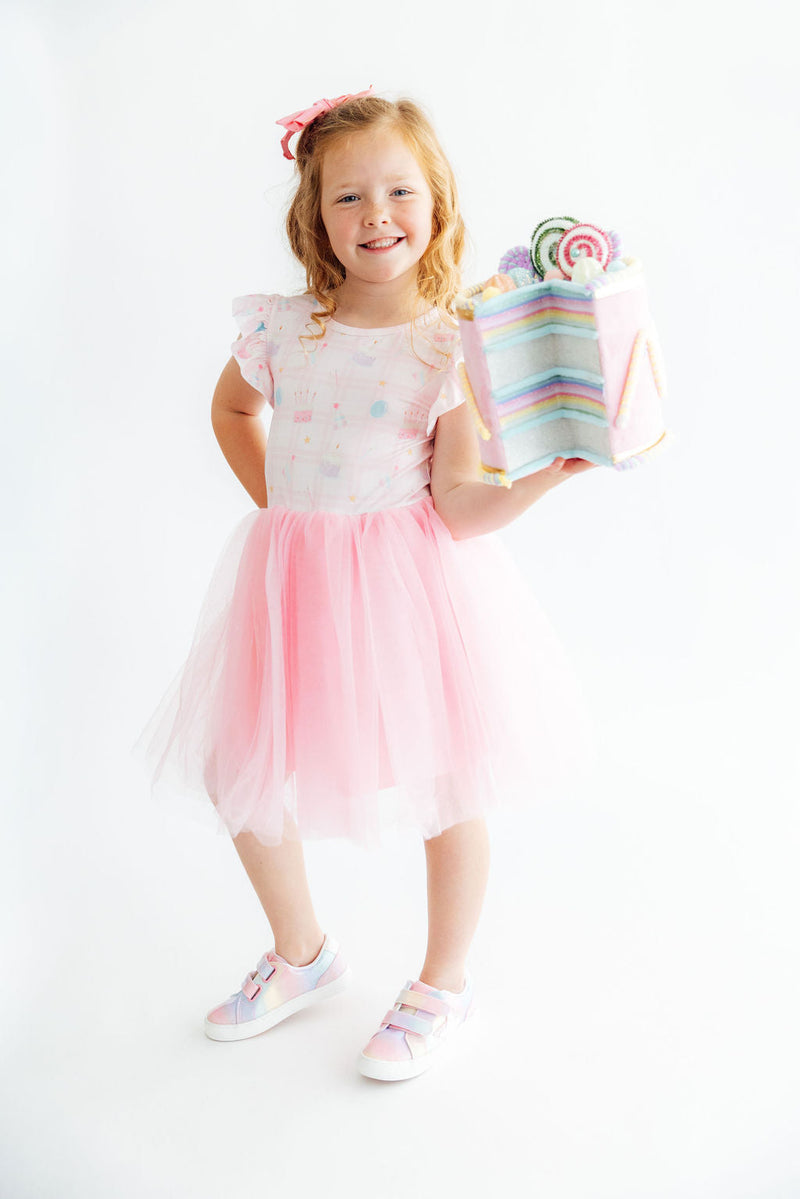 Birthday Magic Flutter Sleeve Tutu Dress - 3