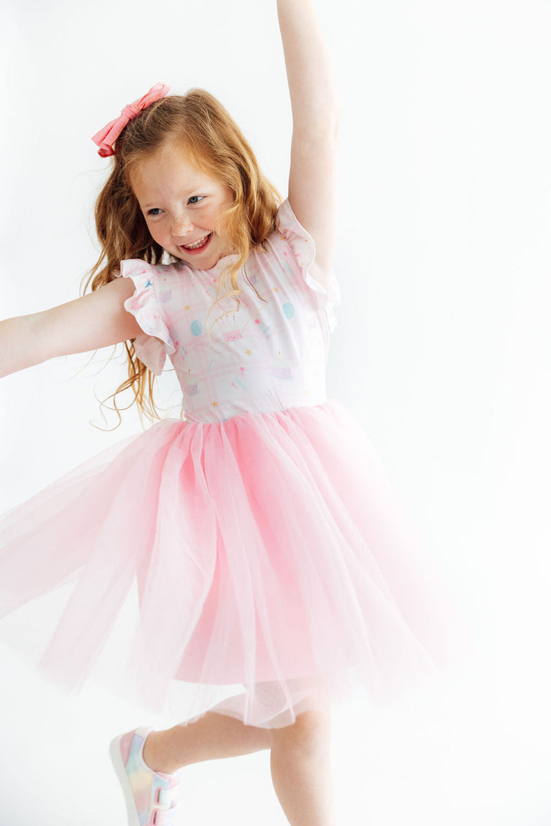 Birthday Magic Flutter Sleeve Tutu Dress - 2