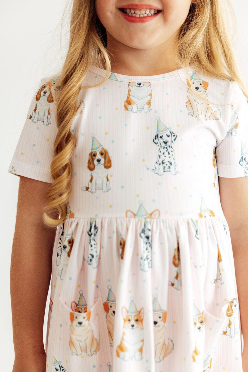 Party Pups S/S Pocket Twirl Dress - 1