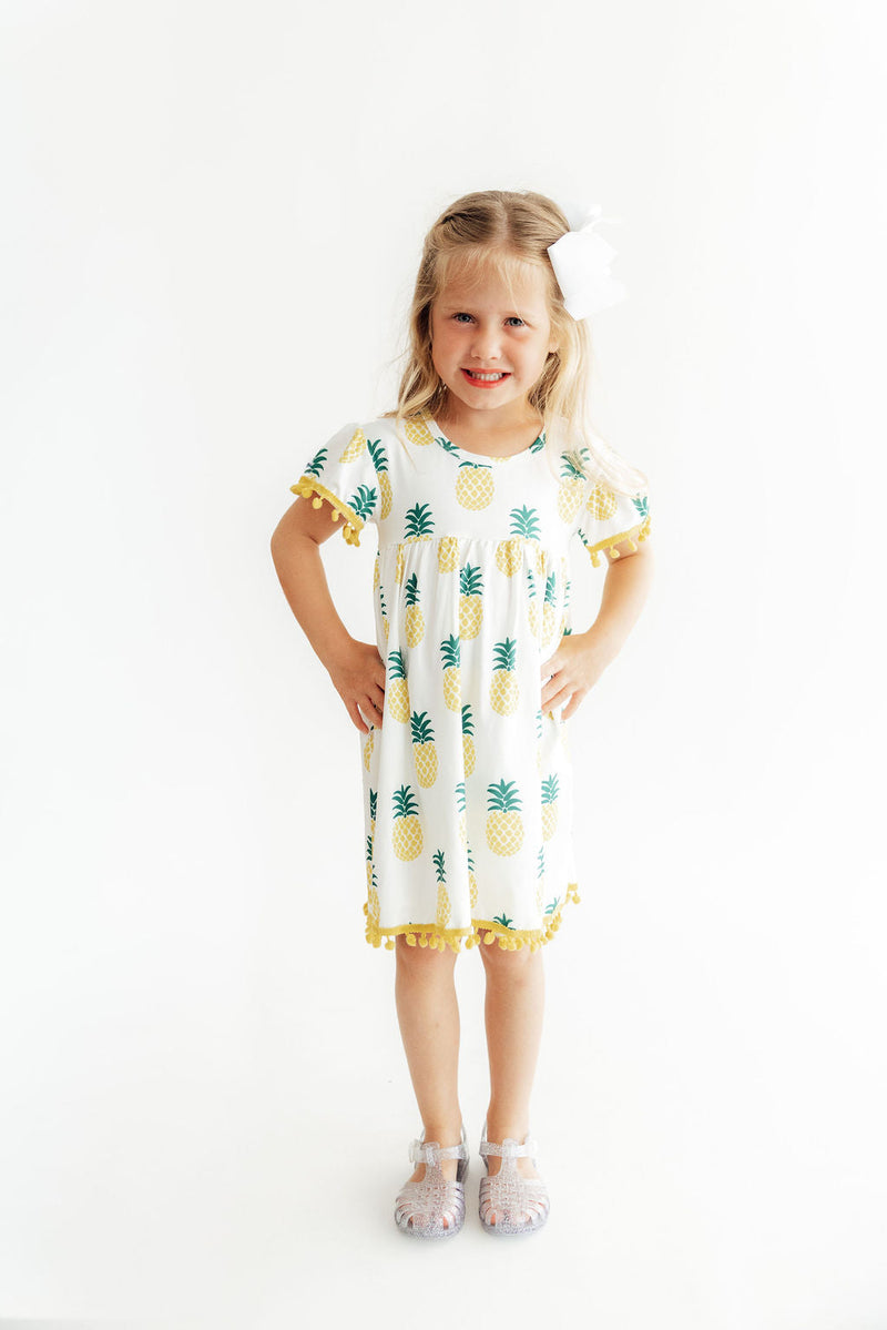 Pineapple Pom Pom Dress - 4