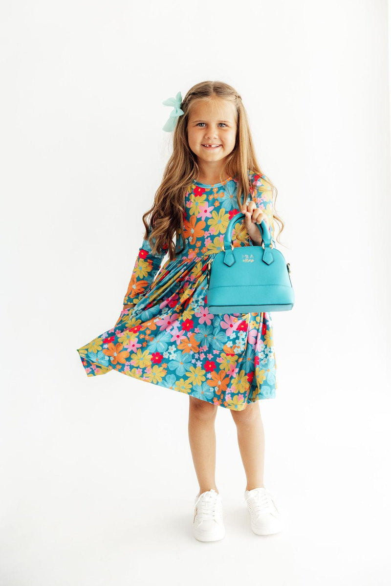 Flower Child L/S Pocket Twirl Dress - 3