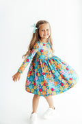 Flower Child L/S Pocket Twirl Dress - 2