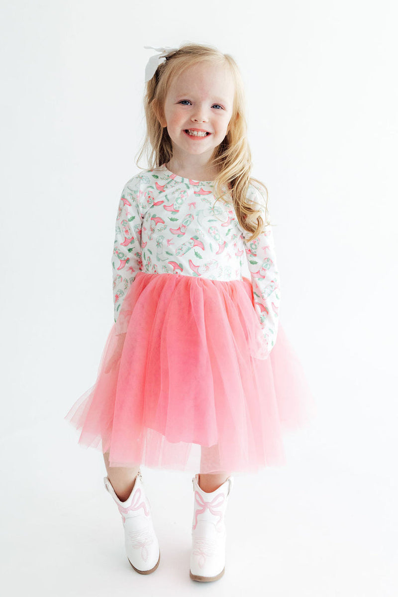Country Christmas L/S Tutu Dress - 4