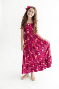 Retro Wildflower Ruffle Maxi Dress - 1