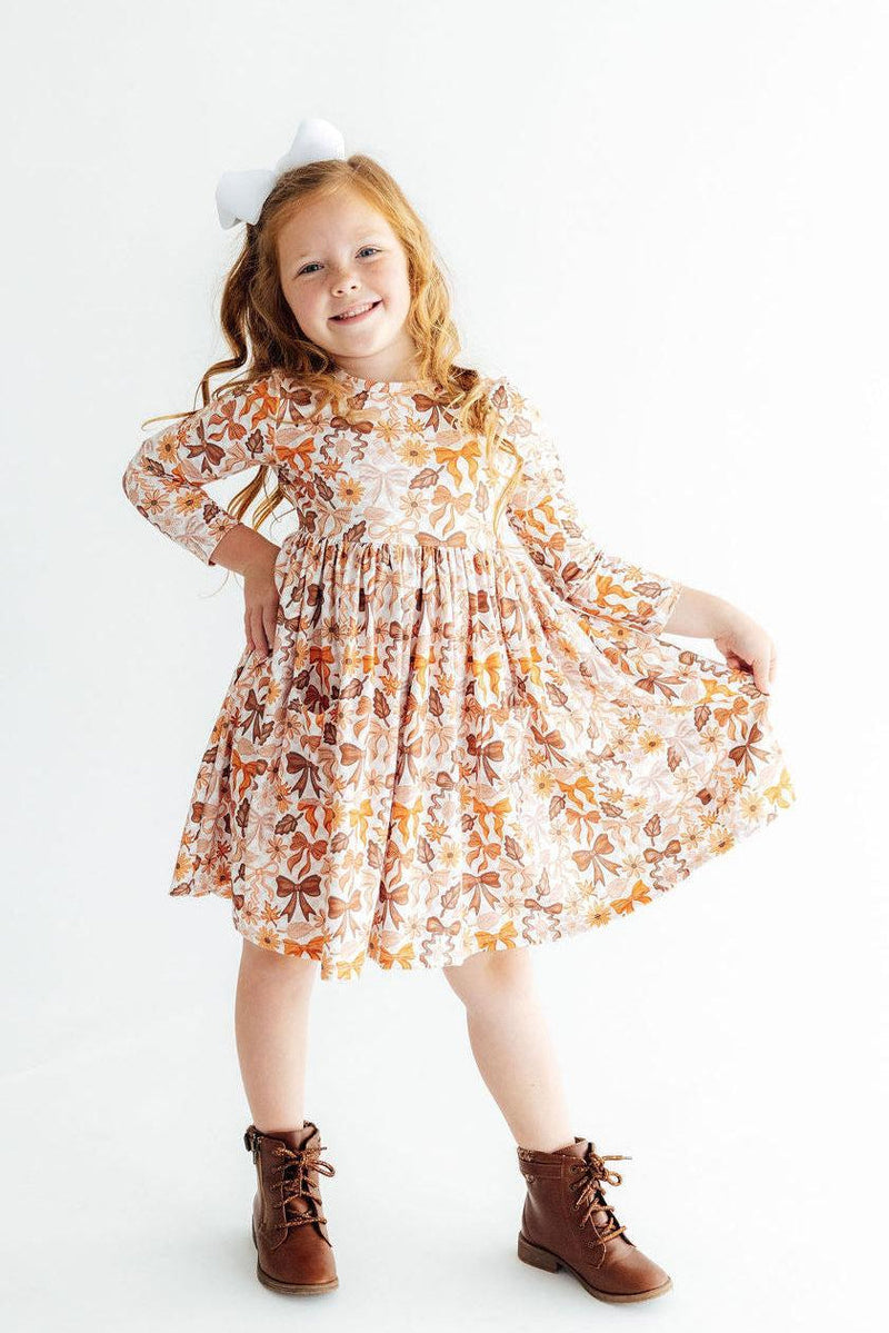 Fall Harvest L/S Pocket Twirl Dress - 2