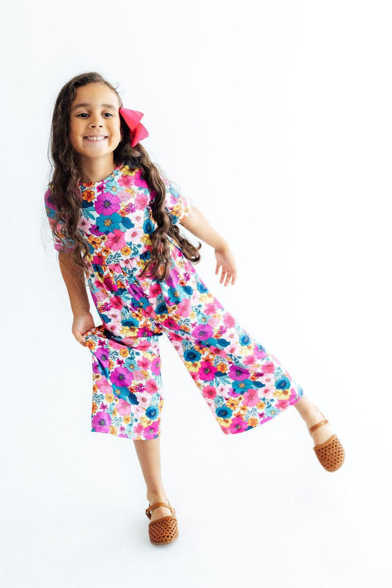 Retro Bloom Wide Leg Jumpsuit - 1