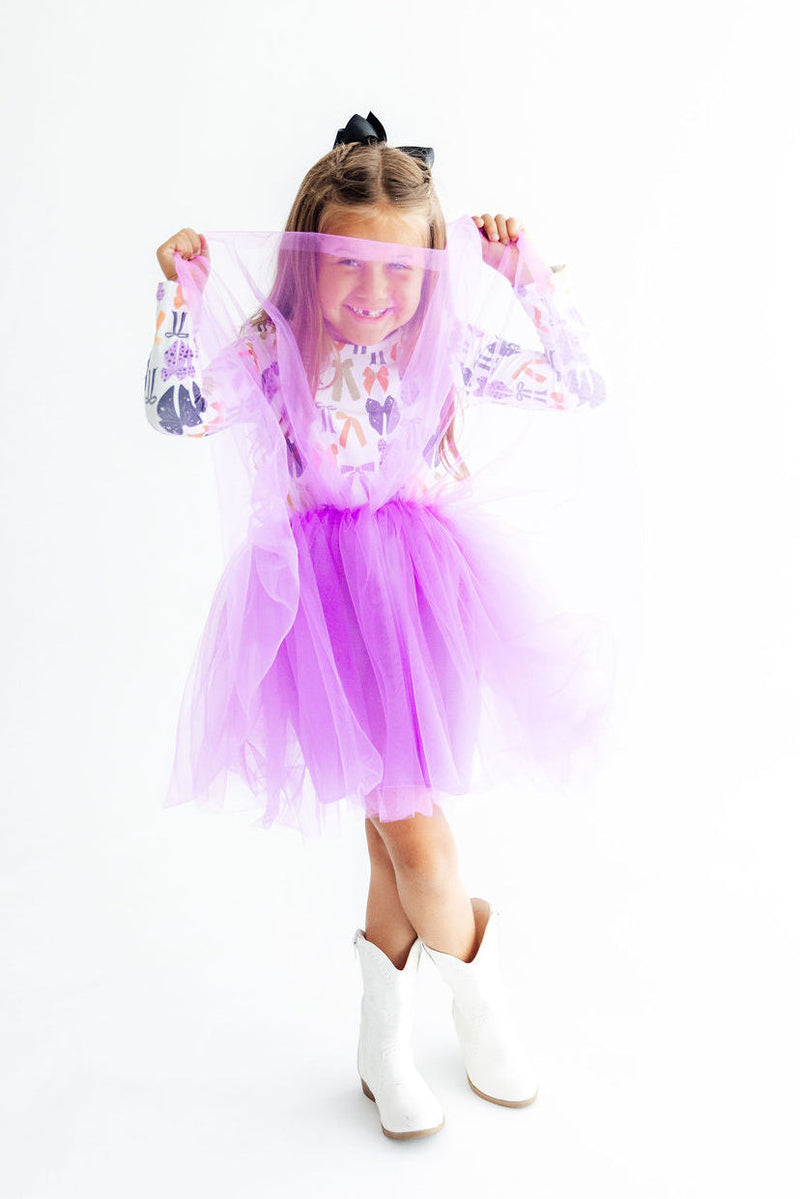 Tied with a Boo L/S Tutu Dress - 3