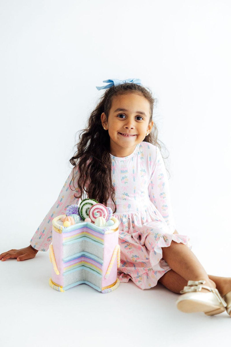Party Time L/S Ruffle Hem Twirl Dress - 3