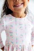 Party Time L/S Ruffle Hem Twirl Dress - 1