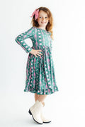 Christmas Treats L/S Ruffle Hem Twirl Dress - 5