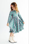 Christmas Treats L/S Ruffle Hem Twirl Dress - 4