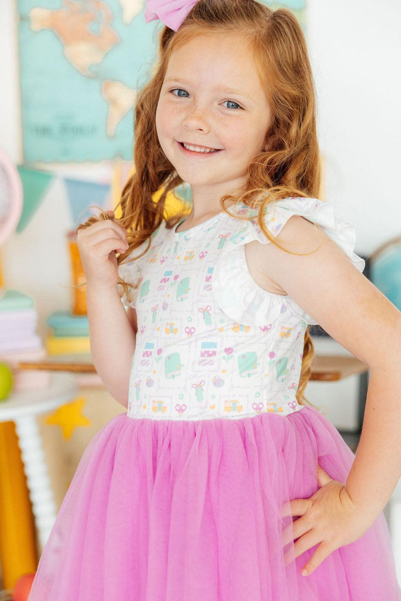 Little Learner Flutter Sleeve Tutu Dress - 1