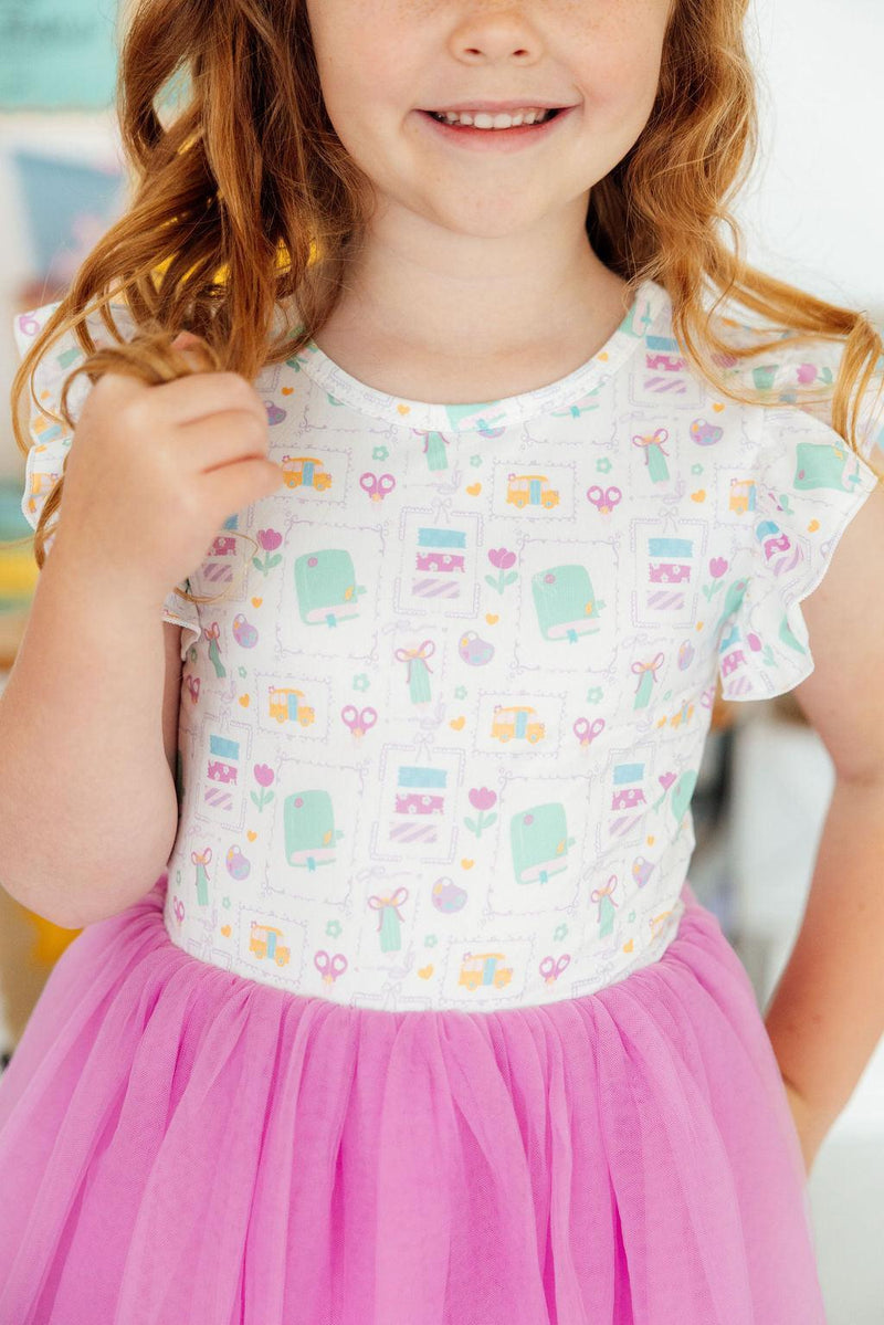 Little Learner Flutter Sleeve Tutu Dress - 3