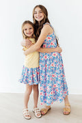 Watercolor Floral Ruffle Maxi Dress - 3