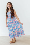 Watercolor Floral Ruffle Maxi Dress - 4