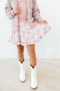 Girls Twirl Skirt with Built-In Shorts – Soft & Play Ready - 1