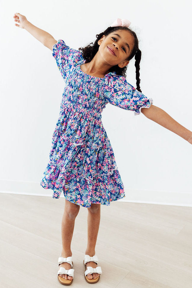 Pretty Darling Smocked Ruffle Dress - 4