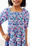 Pretty Darling Smocked Ruffle Dress - 3