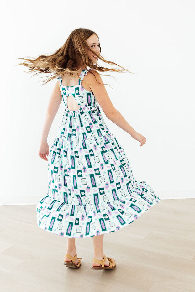 Surfer Girl Ruffle Maxi Dress - 4