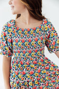 Beautiful Blossoms Smocked Ruffle Dress - 2