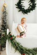 Pink Christmas 3/4 Sleeve Ruffle Twirl Dress - 4