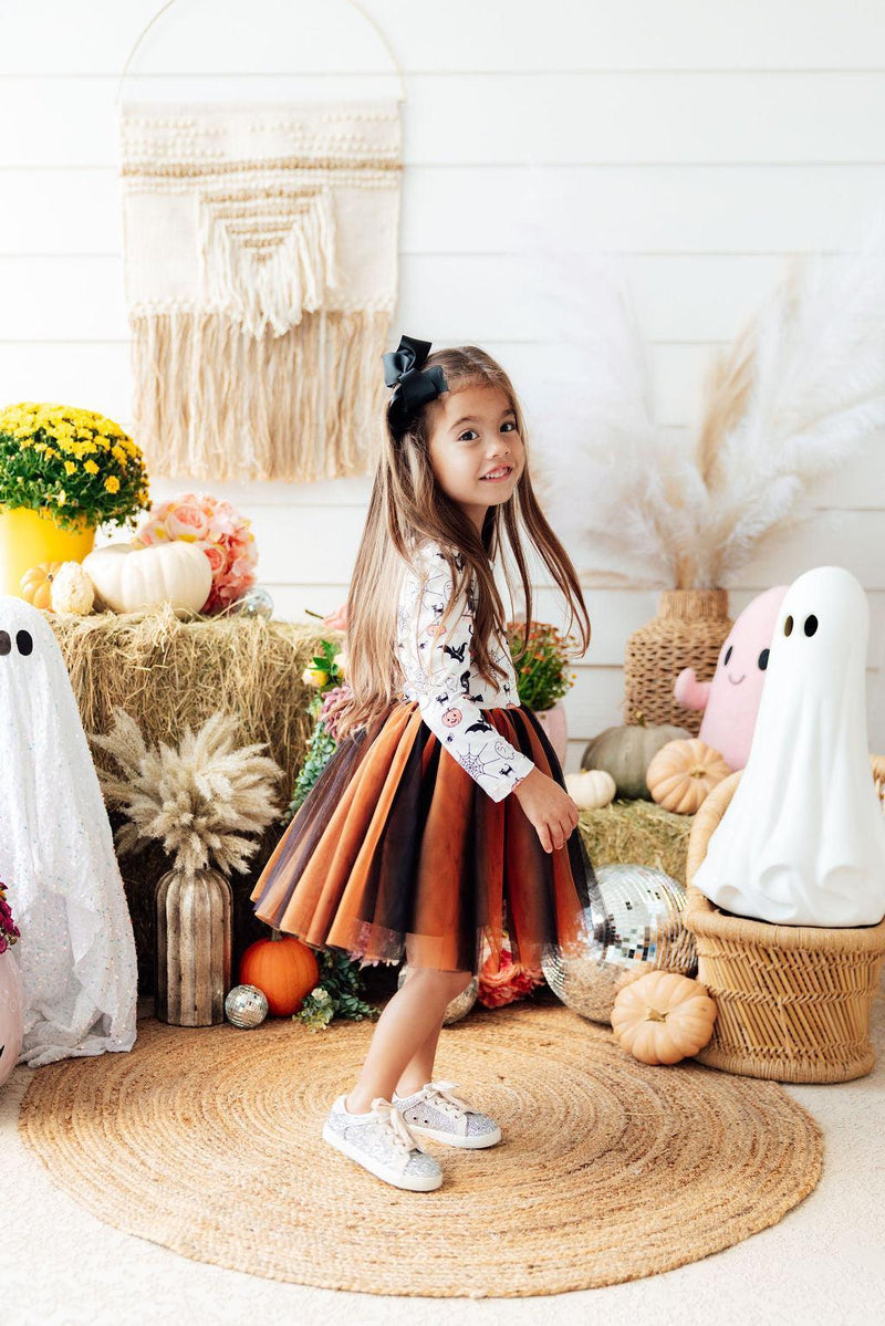 Boo-tiful Halloween L/S Tutu Dress - 3