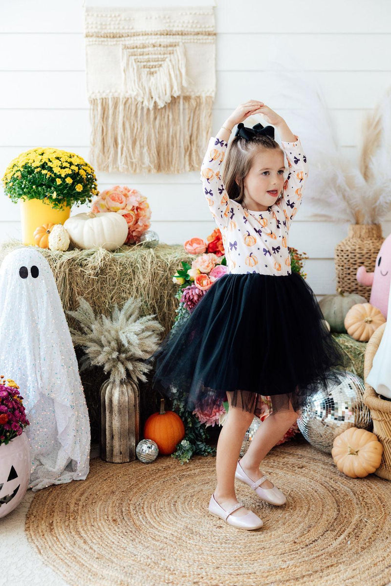 Pretty in Pumpkin L/S Tutu Dress - 3