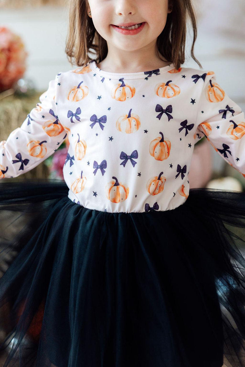 Pretty in Pumpkin L/S Tutu Dress - 1
