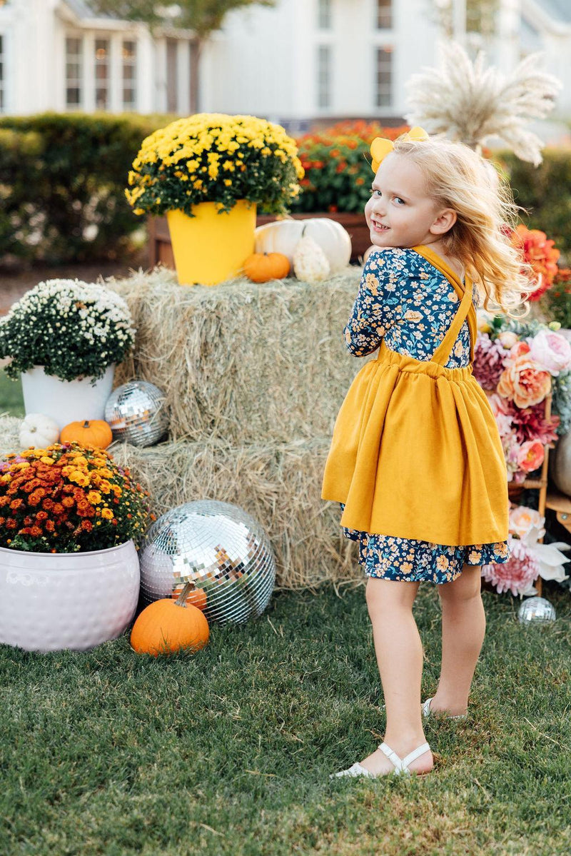 Mustard Faux Suede Pinafore - 8
