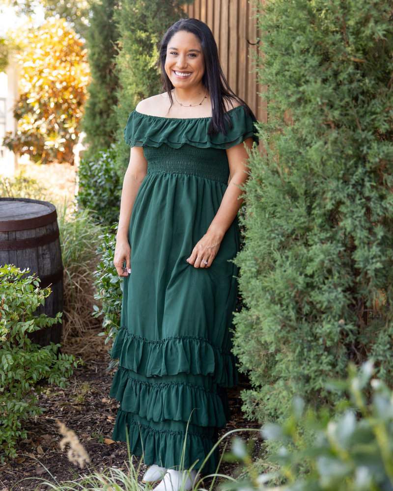 Nellie Ruffle Maxi Dress - Hunter - 2