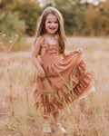 Nellie Ruffle Maxi Dress - Mocha - 6