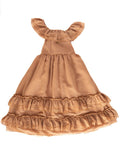 Nellie Ruffle Maxi Dress - Mocha - 8