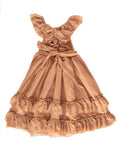 Nellie Ruffle Maxi Dress - Mocha - 9