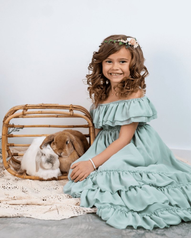 Nellie Ruffle Maxi Dress - Sage - 10