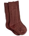 Pepper Knee-High Cable Knit Socks - 9