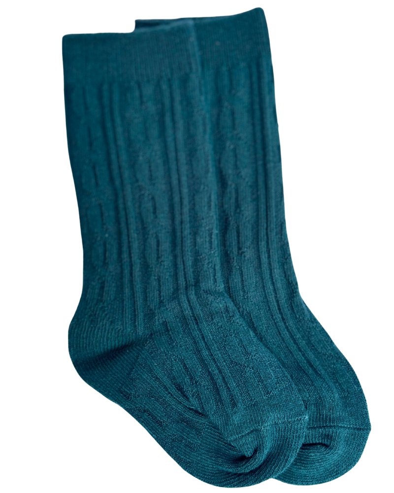 Pepper Knee-High Cable Knit Socks - 7