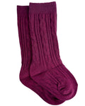 Pepper Knee-High Cable Knit Socks - 6